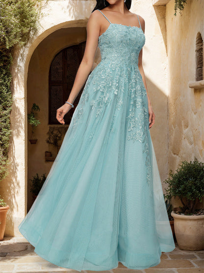 Robe de Bal Trapèze/Princesse Sans Manches avec Appliques