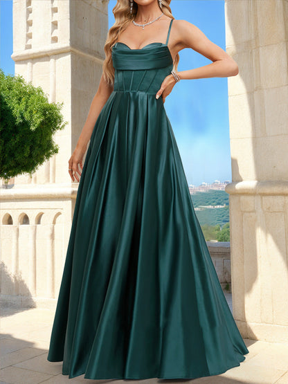 Robe de Bal Trapèze/Princesse Sans Manches à Décolleté en Cœur et Froncée