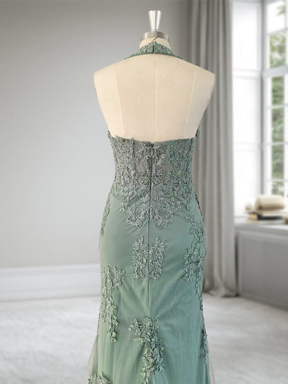 Robe de Bal Sirène/Trompette Sans Manches avec Perles