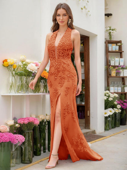 Robe de Bal Sirène/Trompette Sans Manches avec Perles