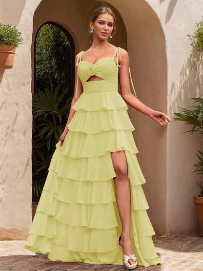 Robe de Bal Décolleté en Cœur Sans Manches à Fleurs Unies