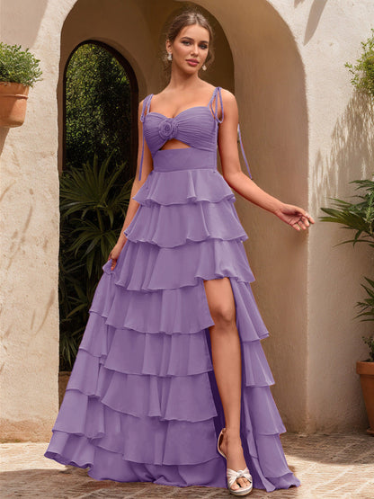 Robe de Bal Décolleté en Cœur Sans Manches à Fleurs Unies