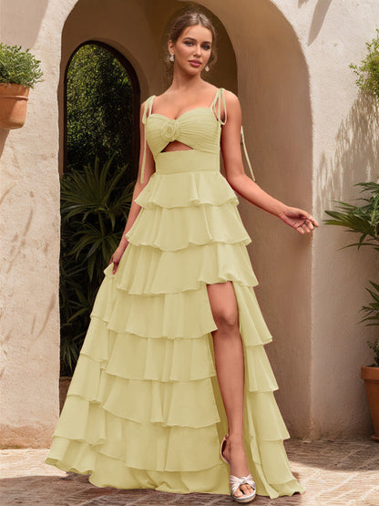 Robe de Bal Décolleté en Cœur Sans Manches à Fleurs Unies