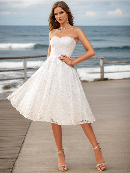 Robes de Mariée Trapèze/Princesse Sans Manches, Sans Bretelles et Froncées