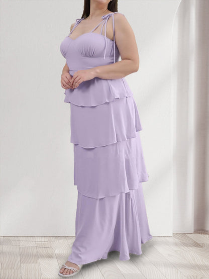 Robes de Demoiselled'Honneur Grande Taille, Fourreau/Colonne, Décolleté en Cœur, Sans Manches, à Volants