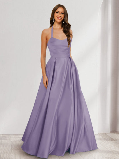 Robes de Demoiselled'Honneur à Volants, Coupe A-Line/Princesse, Dos Nu, Sans Manches
