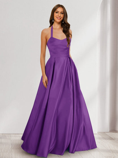 Robes de Demoiselled'Honneur à Volants, Coupe A-Line/Princesse, Dos Nu, Sans Manches