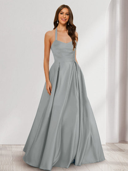 Robes de Demoiselled'Honneur à Volants, Coupe A-Line/Princesse, Dos Nu, Sans Manches