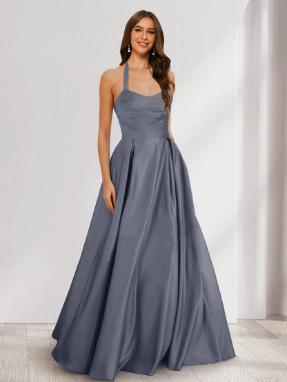 Robes de Demoiselled'Honneur à Volants, Coupe A-Line/Princesse, Dos Nu, Sans Manches