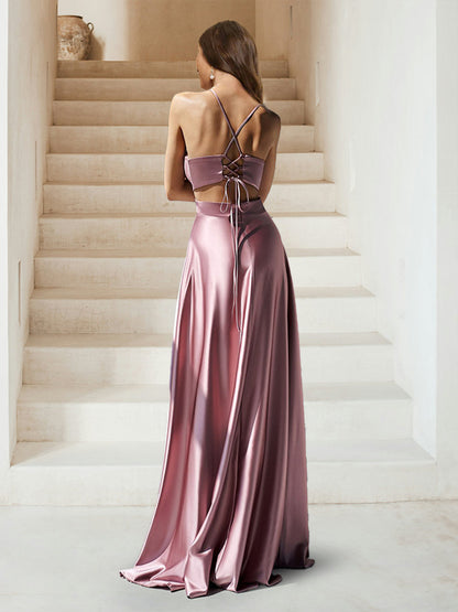 Robes de Demoiselled'Honneur Trapèze/Princesse à Plis Sans Manches et Décolleté en Cœur