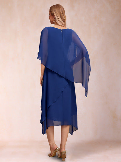 Robes de Mère de la Mariée à Manches Courtes et Col en V, Froncées
