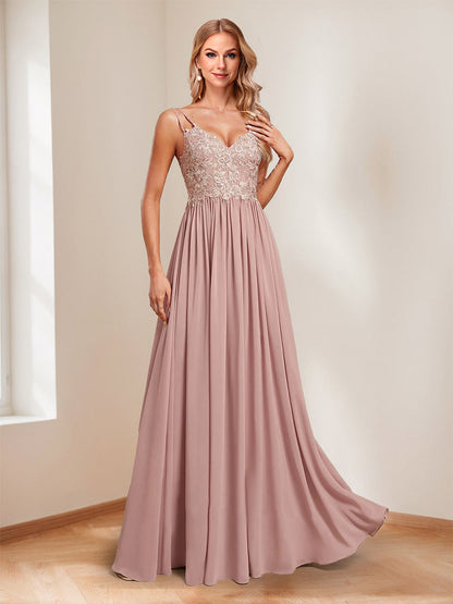 Robes de Mère de la Mariée Ligne A/Princesse à Bretelles Spaghetti avec Appliques & Perles & Cape