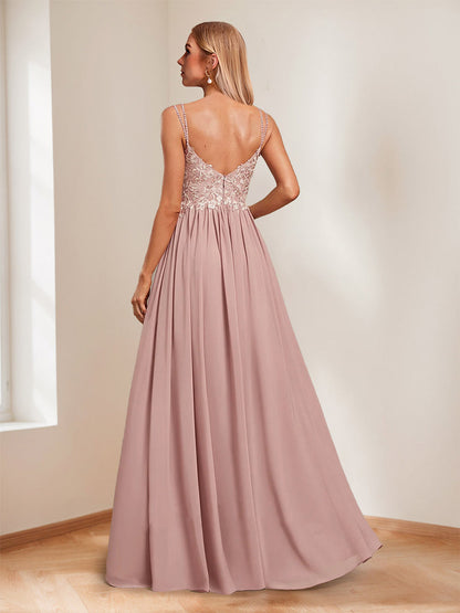 Robes de Mère de la Mariée Ligne A/Princesse à Bretelles Spaghetti avec Appliques & Perles & Cape