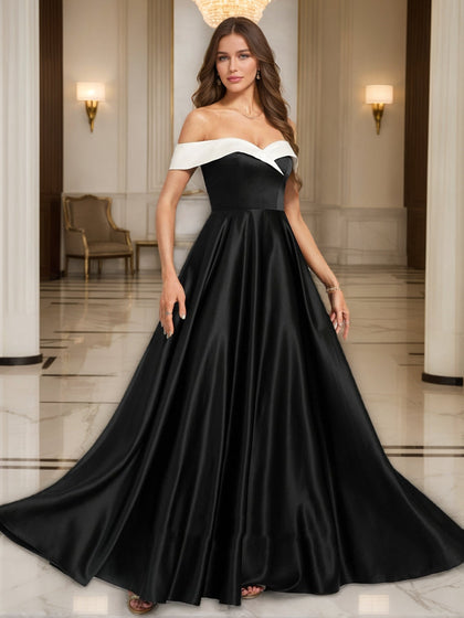 Robes de soirée mi-longues, épaules dénudées, froncées