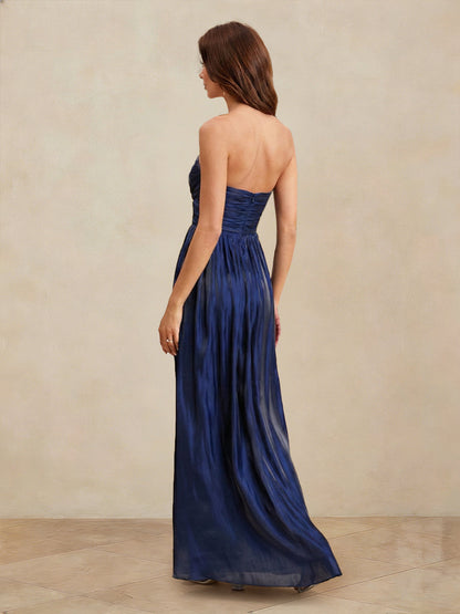 Robes de bal trapèze/princesse, bustier cœur, taille basque, longueur au sol, froncées