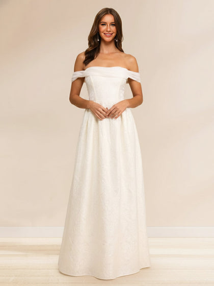 Robes de bal trapèze/princesse, épaules dénudées, manches courtes, taille basque, froncées