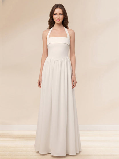 Robes de bal trapèze/princesse, dos nu, sans manches, taille basque