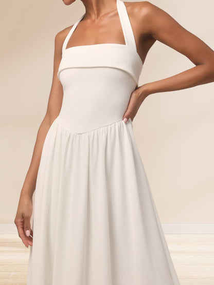 Robes de bal trapèze/princesse, dos nu, sans manches, taille basque