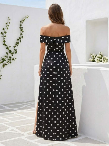 Robe Habillée Trapèze/Princesse À Épaules Dénudées Sans Manches Longueur Sol avec Fente Latérale