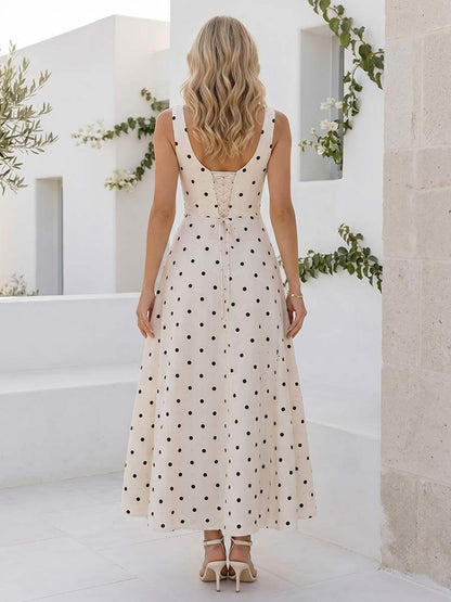Robe de Cocktail Longueur Cheville A-Line à Encolure Arrondie Sans Manches avec Fronces
