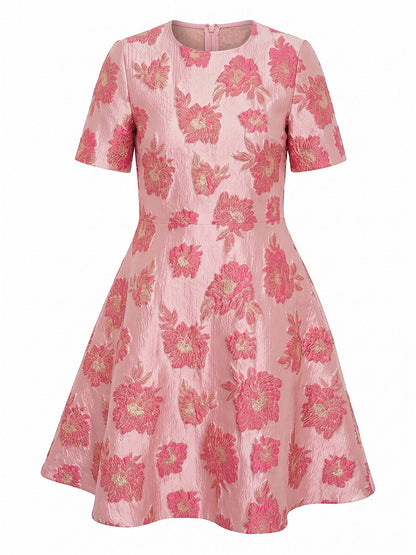 Ligne A/Princesse Scoop Manches Courtes Longueur Genou Robes Mère de la Mariée avec Ruchée