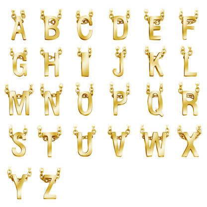 Collier Pendentif en Titane avec 26 Noms de l'Alphabet Anglais