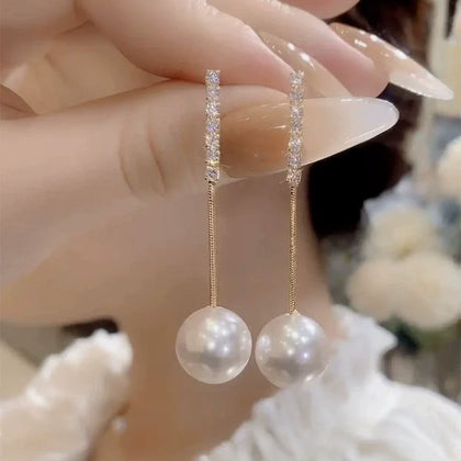 Boucles D'Oreilles Pendantes de Luxe en Perles Pour Femmes