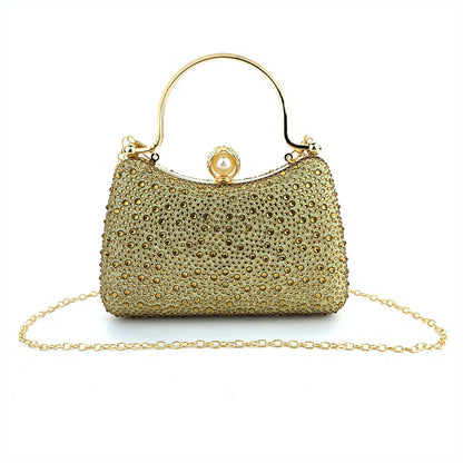 Pochette en Alliage Pailleté et Strass Pour Femme