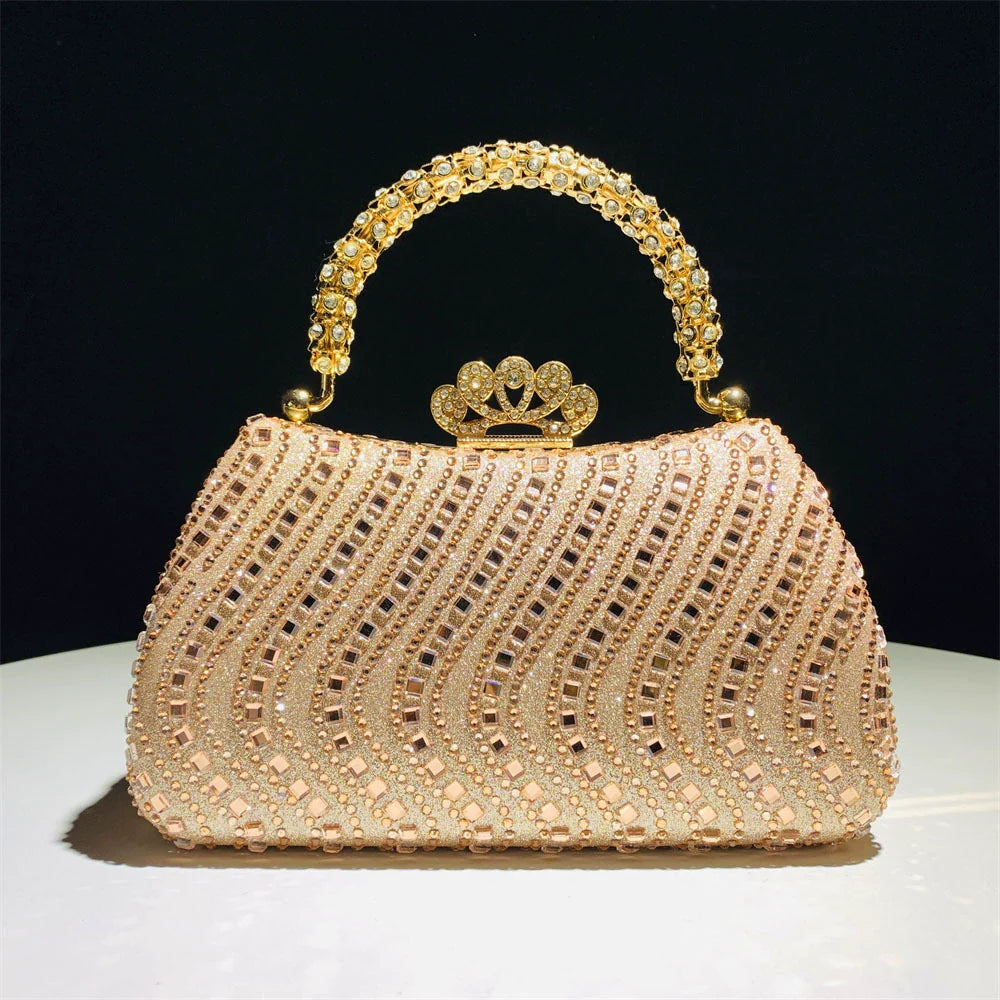 Sacs à Main Pour Femme avec Pochette en Perles et Diamants Brillants