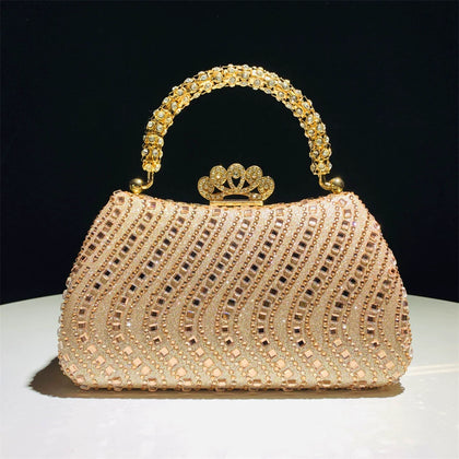 Sacs à Main Pour Femme avec Pochette en Perles et Diamants Brillants