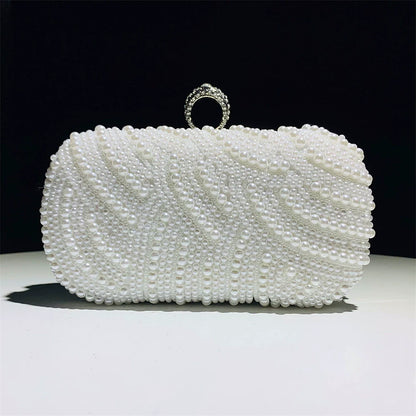 Charmant Sac à Main Unique avec Pochette en Perles Brillantes