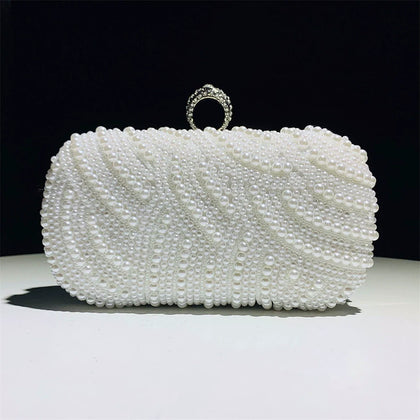 Charmant Sac à Main Unique avec Pochette en Perles Brillantes