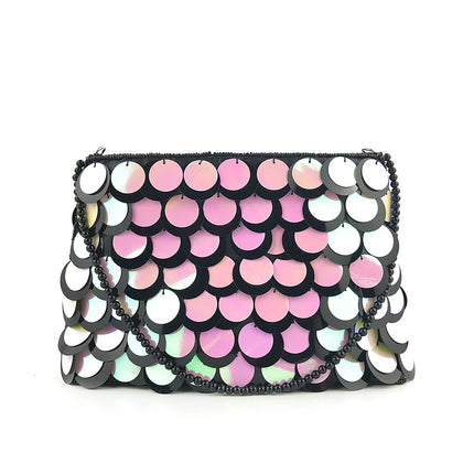 Pochette à Paillettes Délicates et Perles Pour Femme