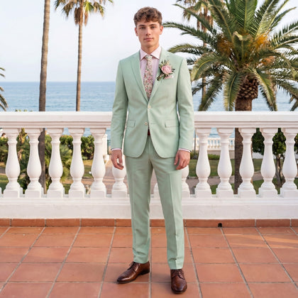 Coupe Ajustée Veste Droite à Deux Boutons Solide Coloré Costumes de Mariage pour Homme