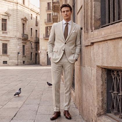 Coupe Ajustée Veste Droite à Deux Boutons 2 Pièces Couleur Unie Costumes de Mariage pour Hommes