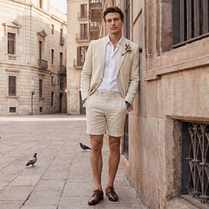 Costume de mariage homme coupe ajustée, 2 pièces uni à deux boutons