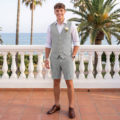 Costume de mariage homme coupe ajustée, 2 pièces uni, simple boutonnage à cinq boutons
