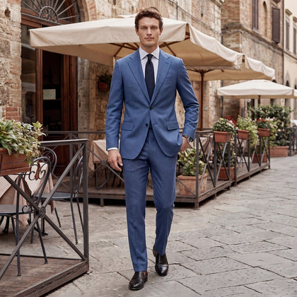 Complet de Mariage 2 Pièces - Coupe Ajustée - Veste Droite à 2 Boutons