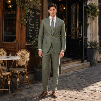 Costume de Mariage 2 Pièces Homme - Coupe Ajustée - Coloris Uni - 2 Boutons