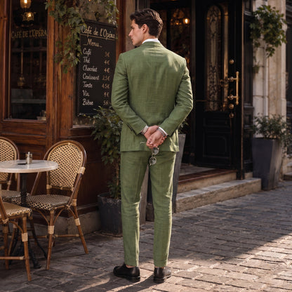 Ensemble de Cérémonie 2 Pièces, Coupe Ajustée, Couleur Unie & Veste à 2 Boutons