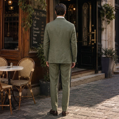 Costume 2 Pièces Chic pour Homme, Coupe Ajustée, Couleur Unie - Mariage & Soirée