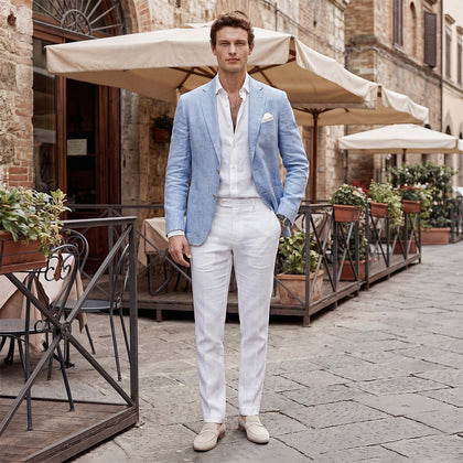 Coupe Ajustée Simple Boutonnage Un bouton Solide Costumes de Mariage pour Hommes