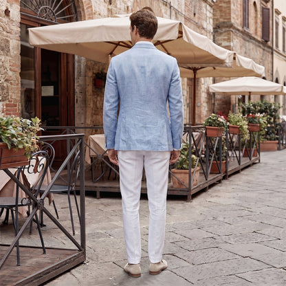 Costume de Mariage pour Hommes, Coupe Ajustée à 1 Bouton, Couleur Unie