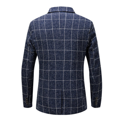 Robe de Soirée Rayée à Simple Boutonnage et Coupe Ajustée Pour Homme