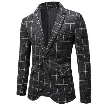 Robe de Soirée Rayée à Simple Boutonnage et Coupe Ajustée Pour Homme