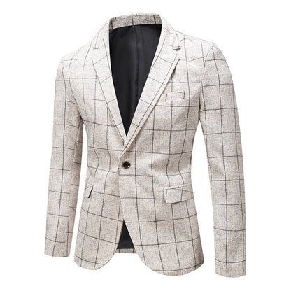 Robe de Soirée Rayée à Simple Boutonnage et Coupe Ajustée Pour Homme
