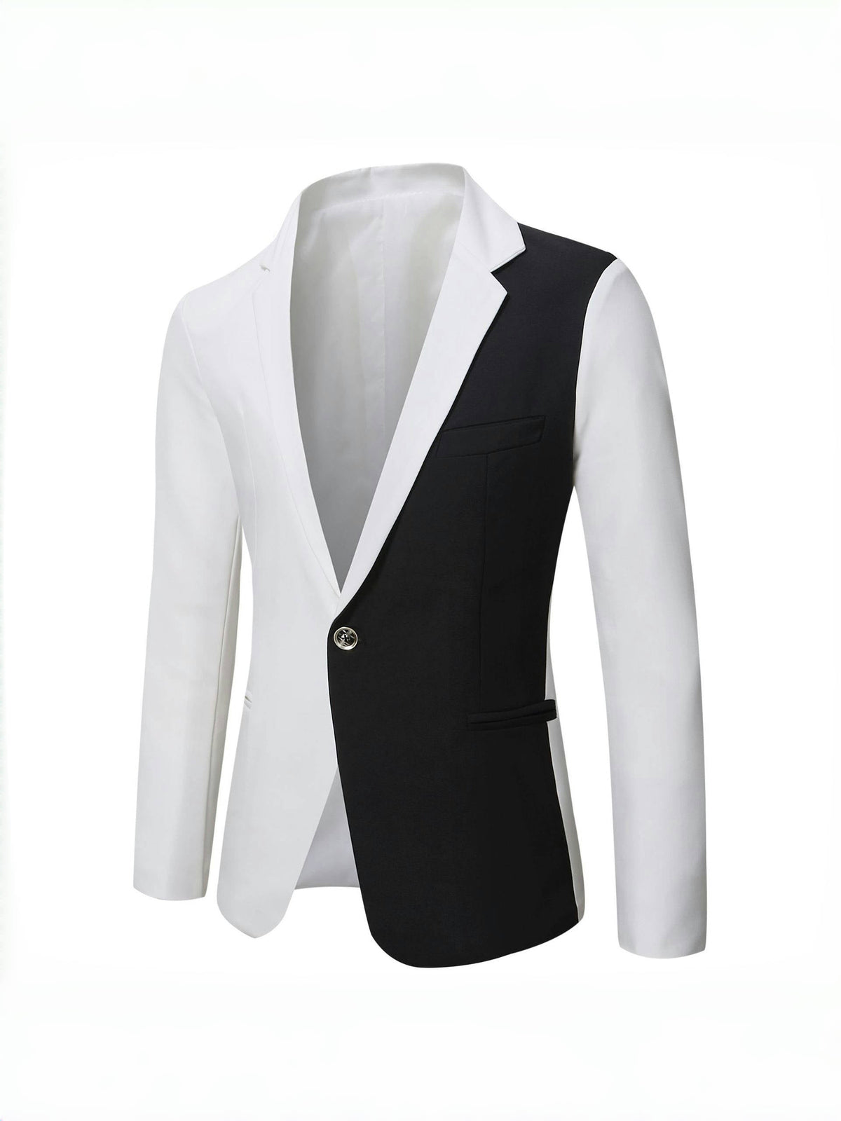 Veste de Soirée Pour Homme, Coupe Ajustée, Revers Crantés, Simple Boutonnage, Un Bouton