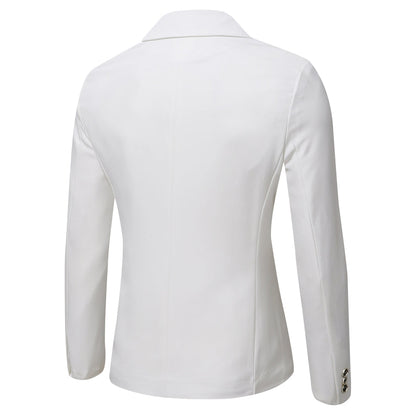 Veste de Soirée Pour Homme, Coupe Ajustée, Revers Crantés, Simple Boutonnage, Un Bouton