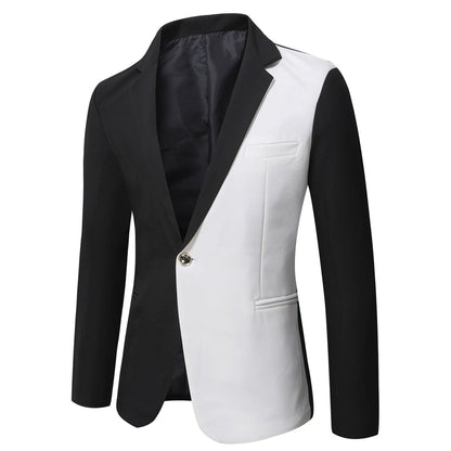 Veste de Soirée Pour Homme, Coupe Ajustée, Revers Crantés, Simple Boutonnage, Un Bouton