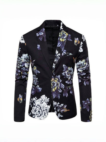 Veste de Soirée Pour Homme, Coupe Ajustée, Revers Crantés, Simple Boutonnage, Un Bouton